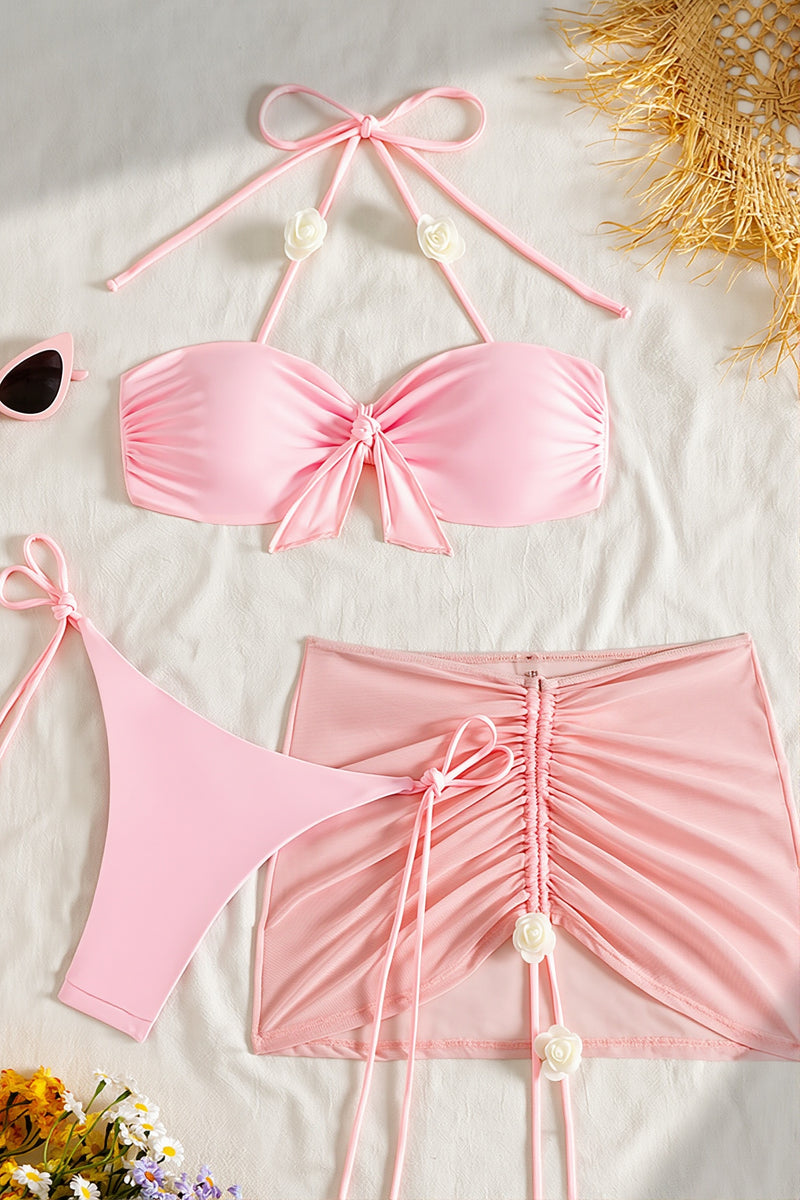 Split Bikini Three Piece Swim Sets