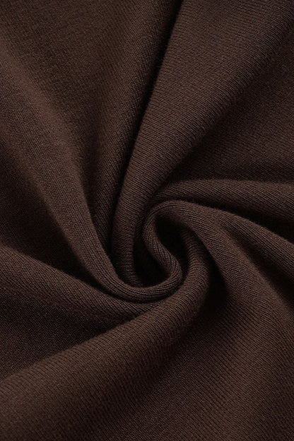 Split Button Fold Waist Knit Pants