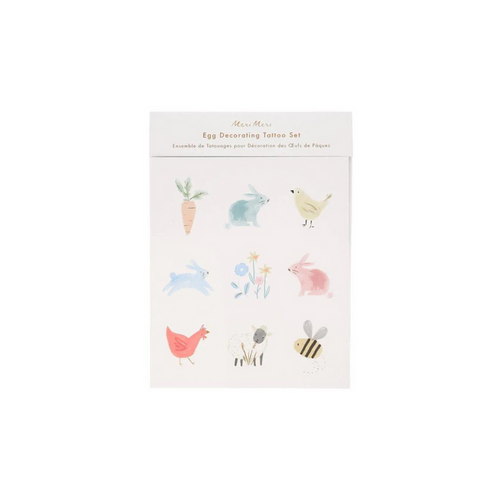 Spring Bunny Egg Decorating Tattoo Kit