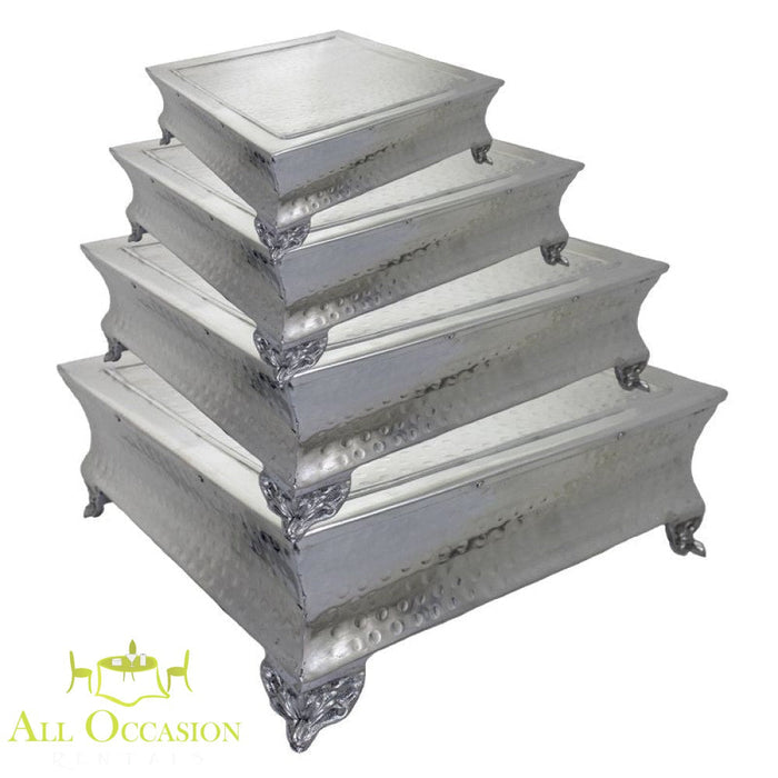 Square cake stand hammed 4 size