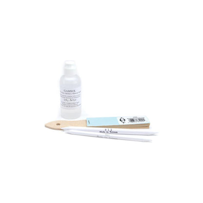 STAMPERS ANONYMOUS-Gamsol Odorless Mineral Spirits Kit. A blending medium for colored pencils! Artist-grade, odorless mineral spirits in a convenient, sponge-top dabber bottle that results in a pretty, almost watercolor look since it essentially melts the pencil lines and erases their grainy appearance. Simply color in a stamped image with colored pencils and apply Gamsol using the blending stumps. Available at Embellish Away located in Bowmanville Ontario Canada.