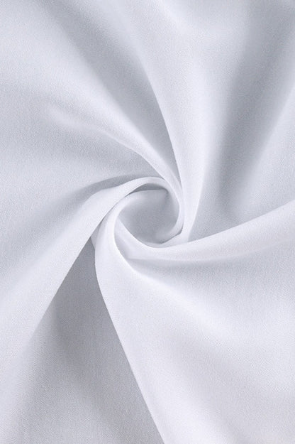 Stand Collar Tie White Elegant Blouse