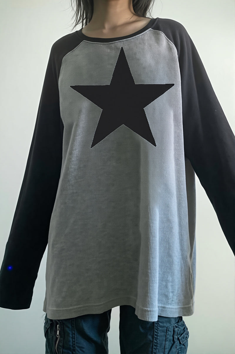 Star Print Long Sleeve Sweatshirt