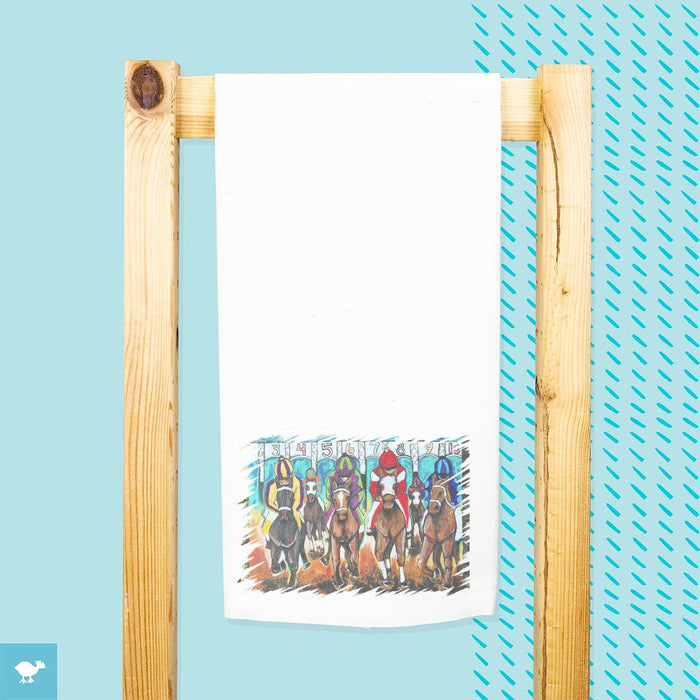 Starting Gate Tea Towel