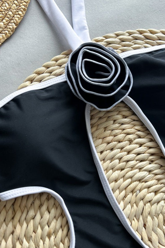 Stereo Flower Beach One Piece Swimwea