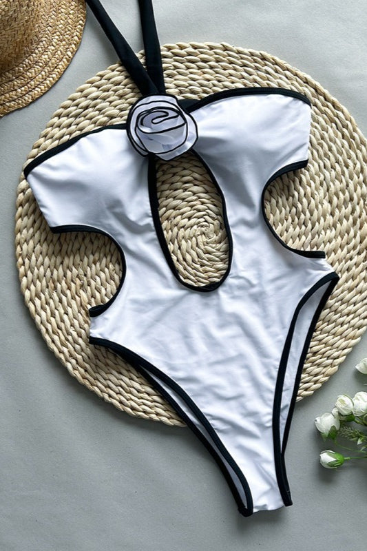Stereo Flower Beach One Piece Swimwea