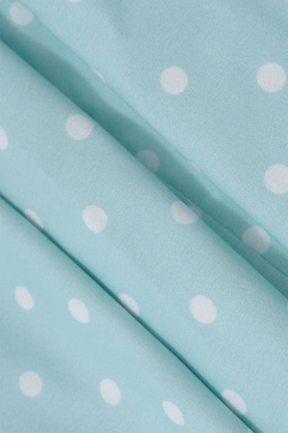 Strapless Mint Polka Dot Mini Dress