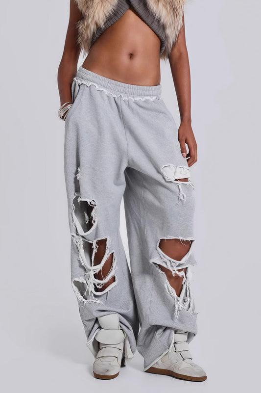 Street Style Loose Ripped Pants