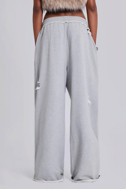 Street Style Loose Ripped Pants