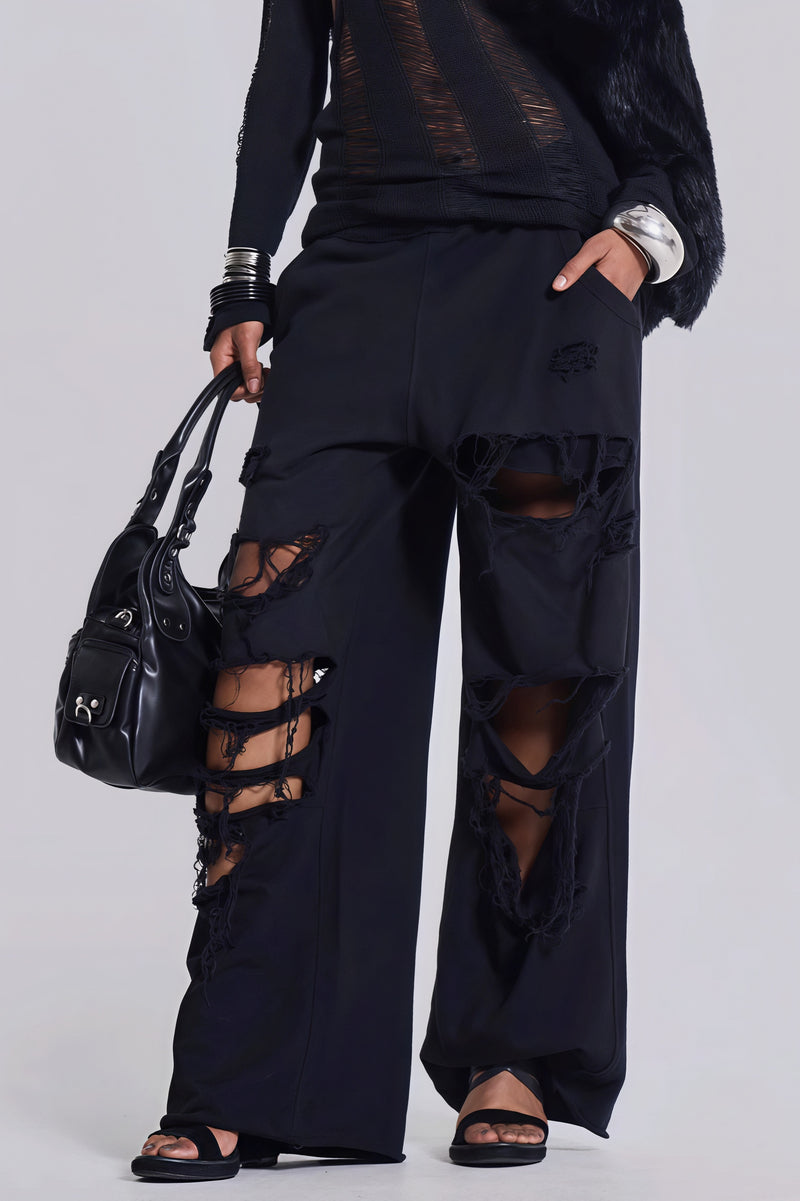 Street Style Loose Ripped Pants