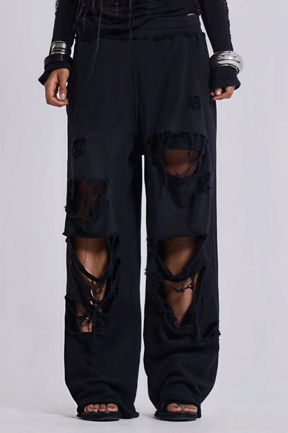 Street Style Loose Ripped Pants
