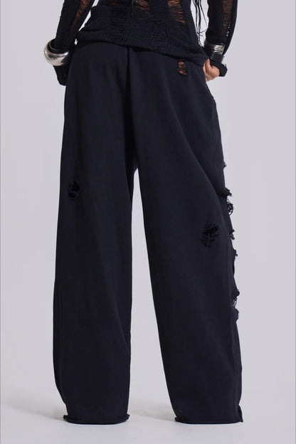 Street Style Loose Ripped Pants