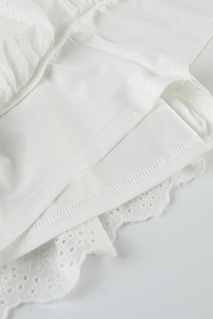 Stretchy Double Layer Lace Patchwork Skirt