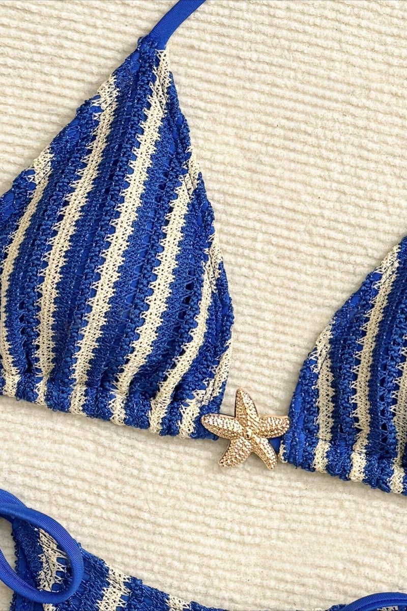 Stripe Starfish Three Piece Swim Set