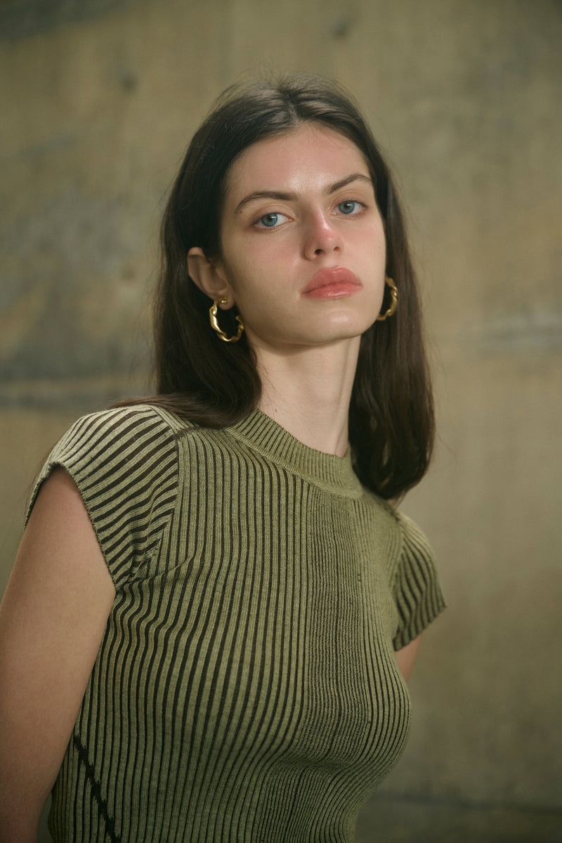 Striped slim fit top