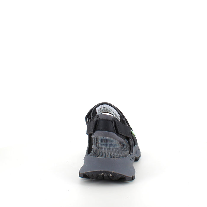 Svart Merrell-sandal med dämpande komfort för aktiv vardag