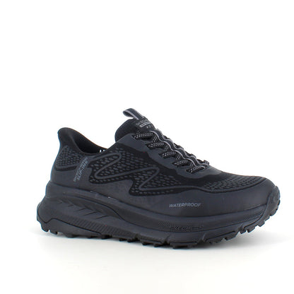 Svart Skechers Slip-ins Switch Back – vattentät sko med Memory Foam och enkel påtagning