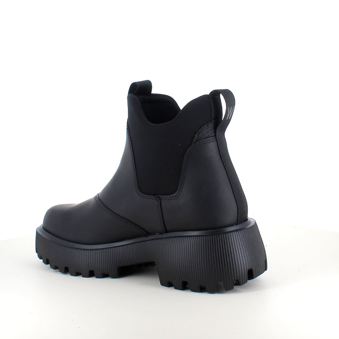 Svart WODEN Isabella Waterproof – stövel i gummi med stötdämpande komfort