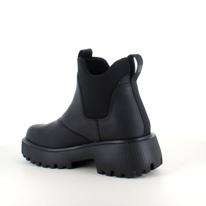 Svart WODEN Isabella Waterproof – stövel i gummi med stötdämpande komfort