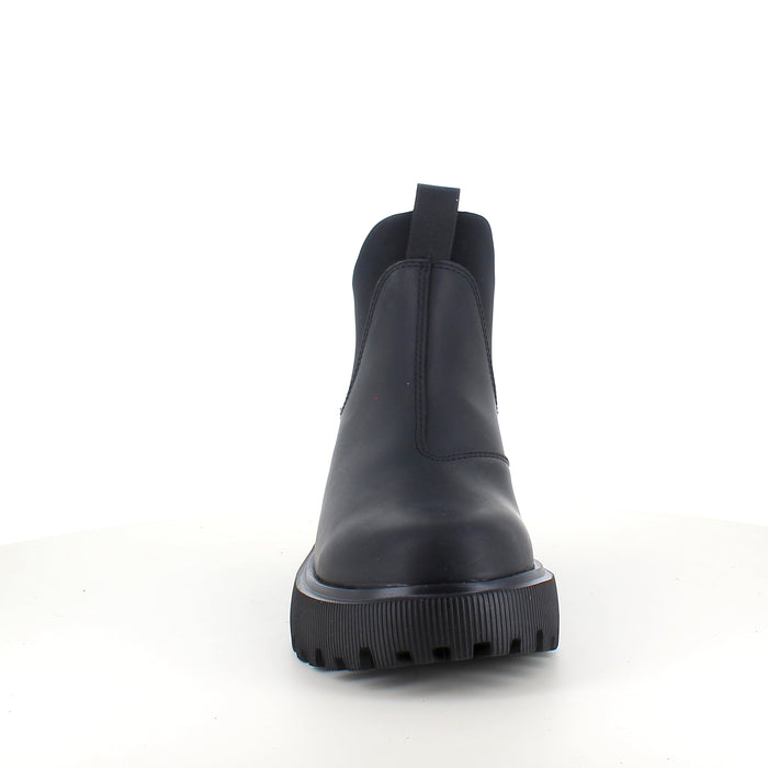 Svart WODEN Isabella Waterproof – stövel i gummi med stötdämpande komfort