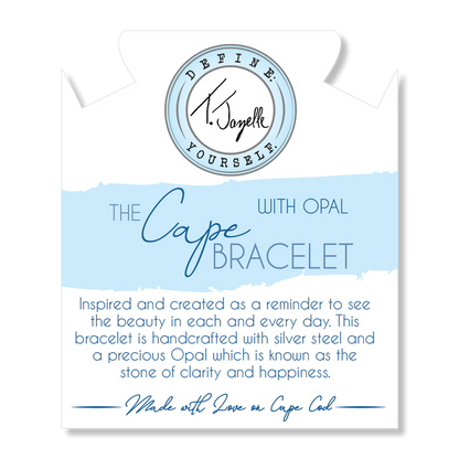 The Cape Bracelet - Silver Steel with Indigo Opal Ball