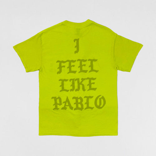 The Life of Pablo 2016 Las Vegas 'I Feel Like Pablo' Tee In Neon