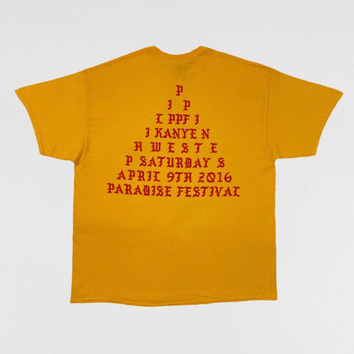The Life of Pablo 2016 Paradise Fesitval ‘I Feel Like Pablo’ Tee In Yellow