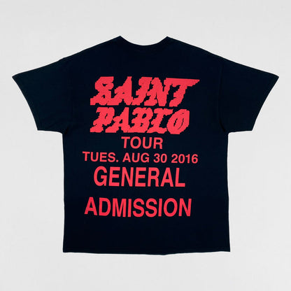 The Life of Pablo 2016 Pixelated 'General Admission' Tee In Black