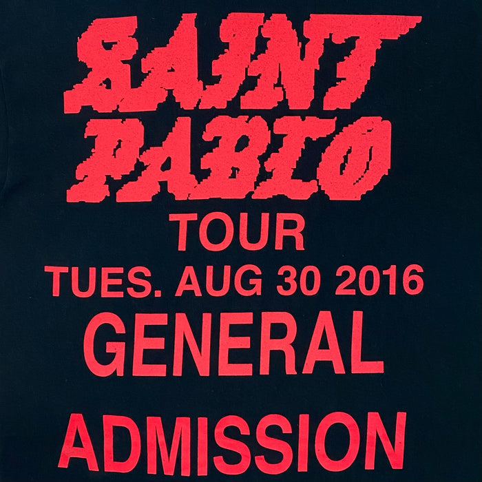 The Life of Pablo 2016 Pixelated 'General Admission' Tee In Black