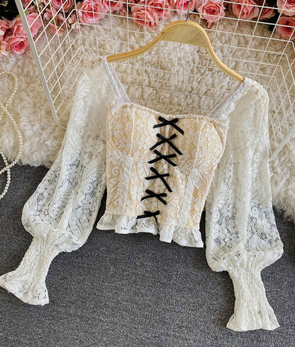 Tops long sleeve lace tops S23
