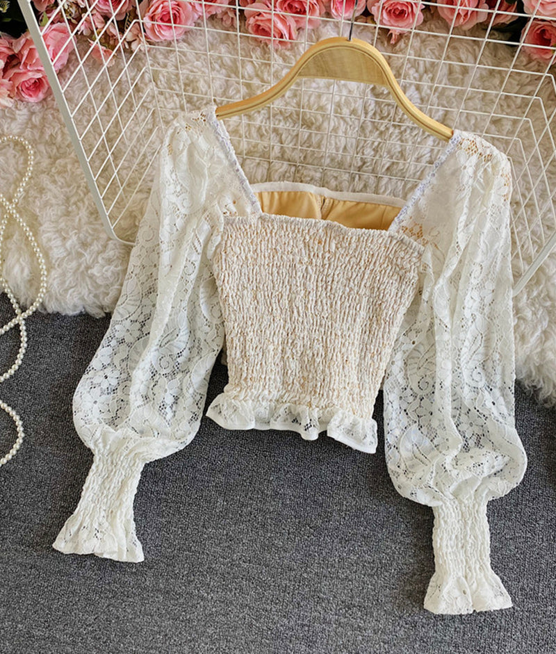 Tops long sleeve lace tops S23