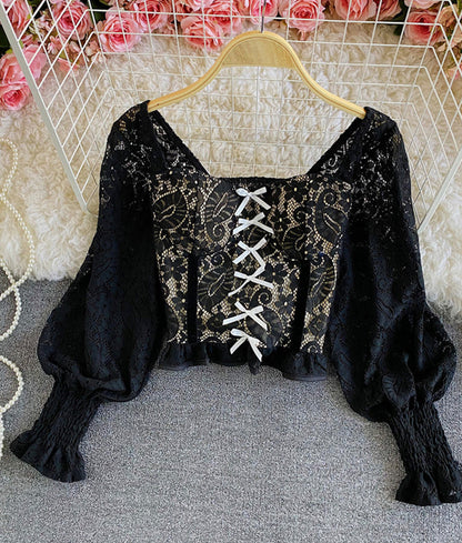 Tops long sleeve lace tops S23