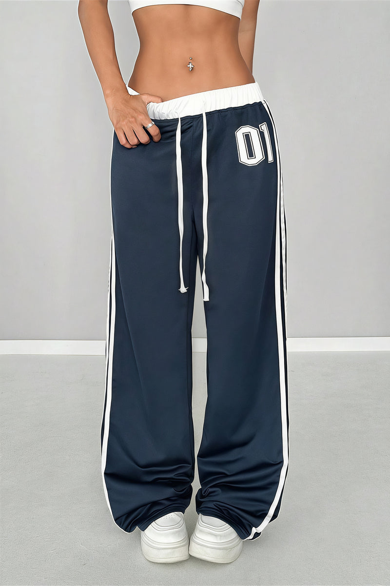 Trendy Number Print Loose Pants