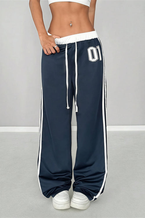 Trendy Number Print Loose Pants