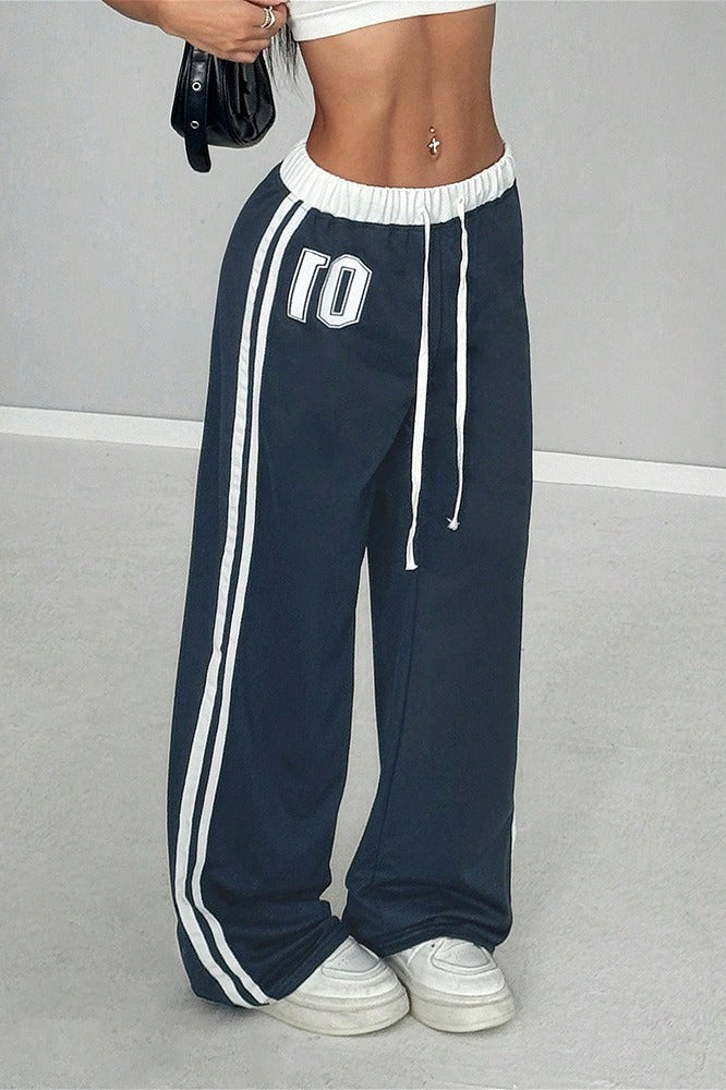 Trendy Number Print Loose Pants