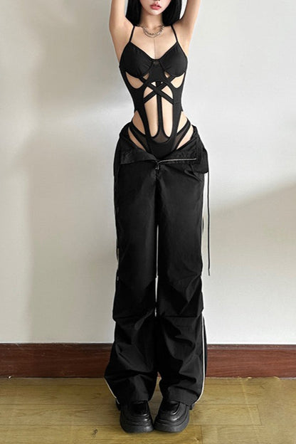 Trendy Solid Cutout Slim Cami Top