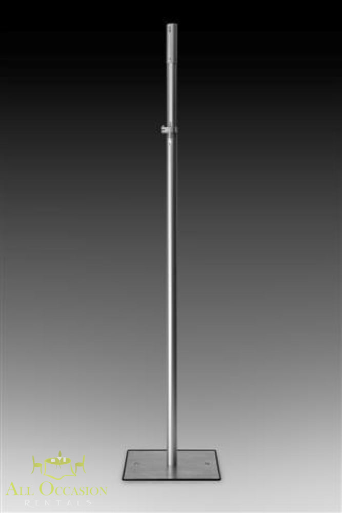 Upright pole for string lights 9'-4" for outdoor events in Corona, perfect for tent rentals and wedding accessories.
