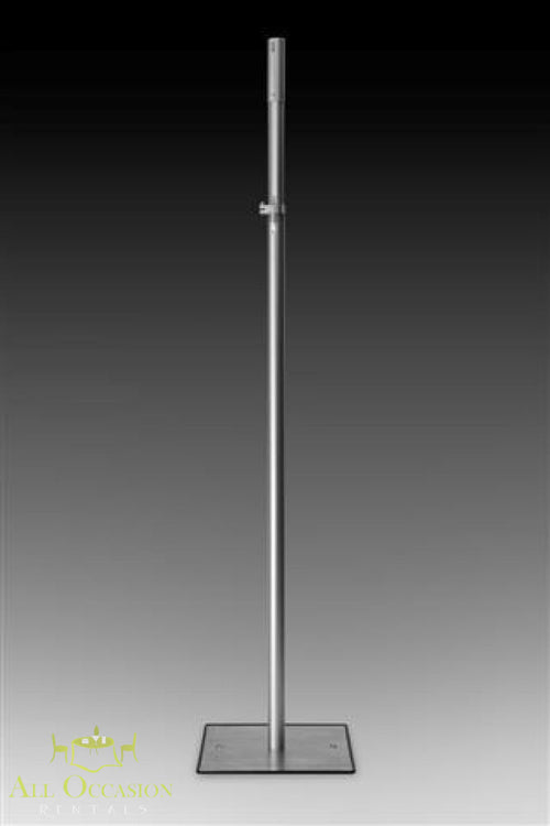 Upright pole for string lights 9'-4" for outdoor events in Corona, perfect for tent rentals and wedding accessories.