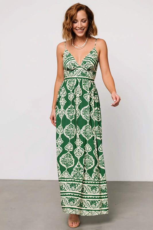 V Neck Casual Maxi Boho Dress