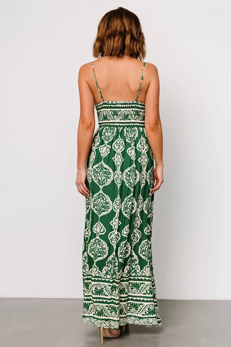 V Neck Casual Maxi Boho Dress