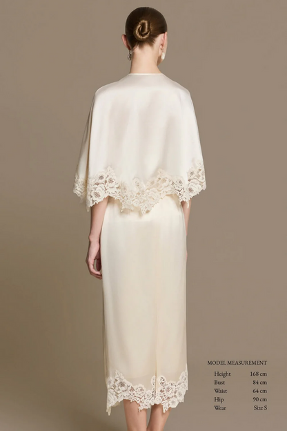 Veliora Silk Cape Top