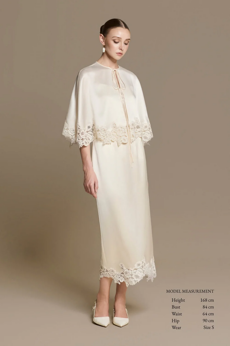 Veliora Silk Cape Top