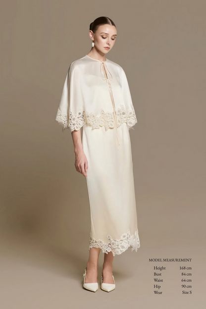 Veliora Silk Cape Top