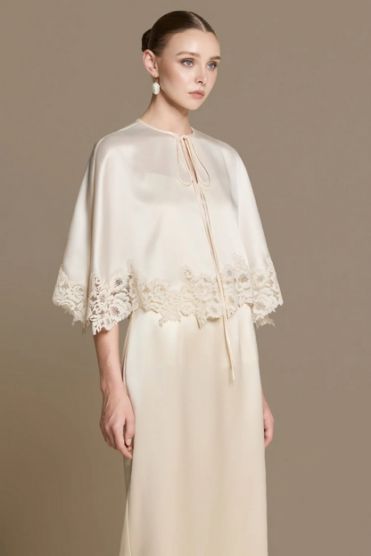 Veliora Silk Cape Top