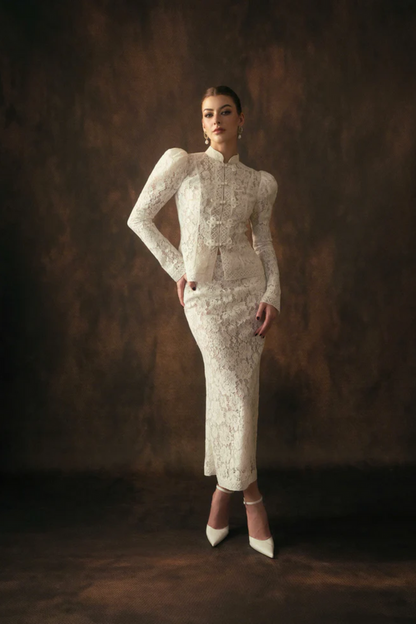 Victoire Lace Maxi Skirt