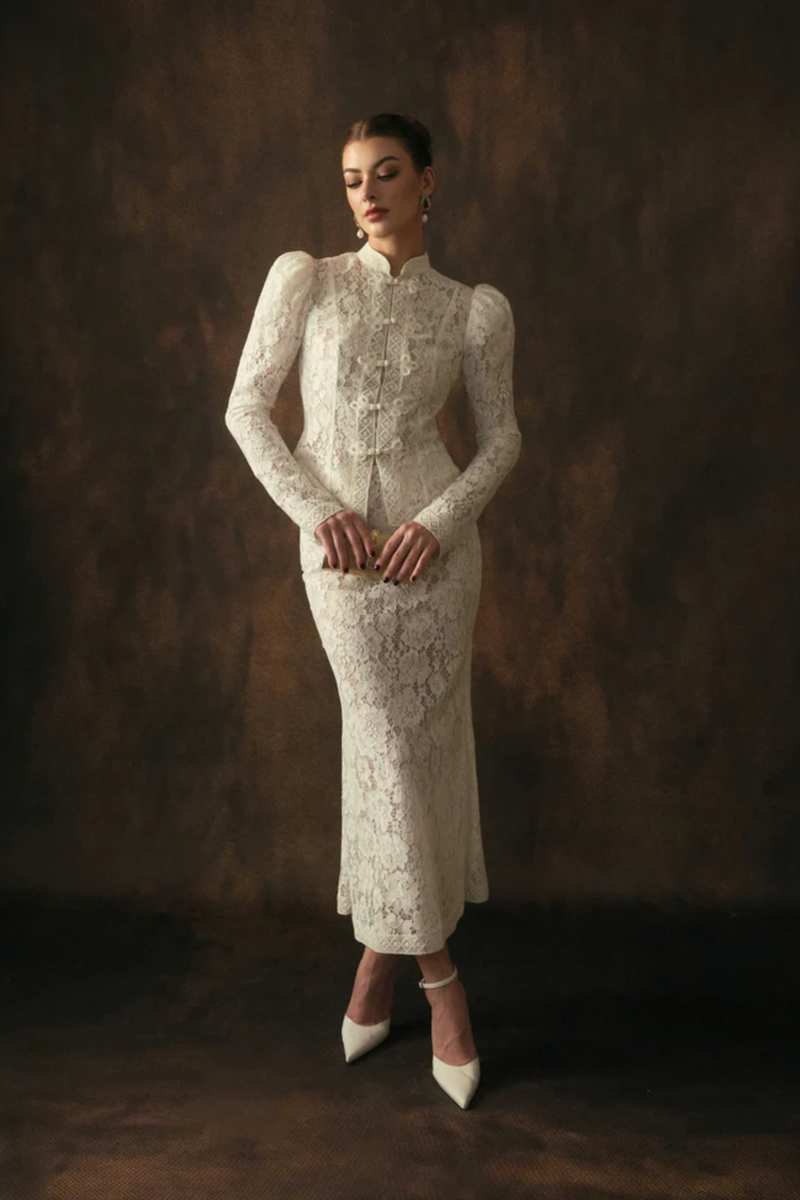Victoire Lace Maxi Skirt