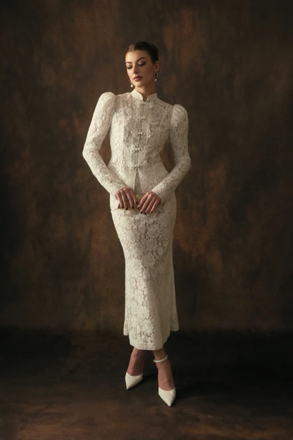 Victoire Lace Maxi Skirt