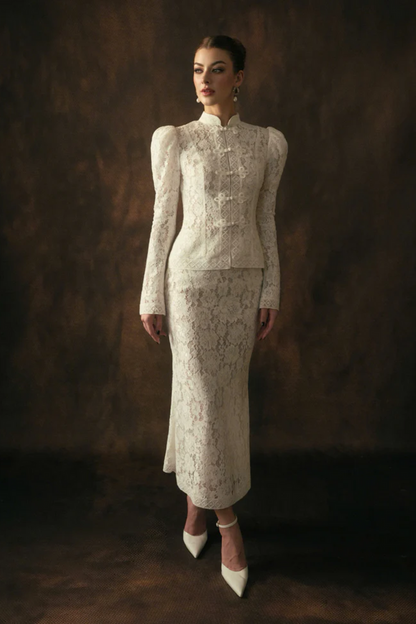 Victoire Lace Maxi Skirt