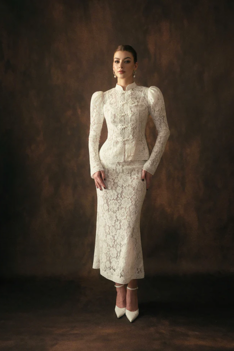 Victoire Lace Maxi Skirt