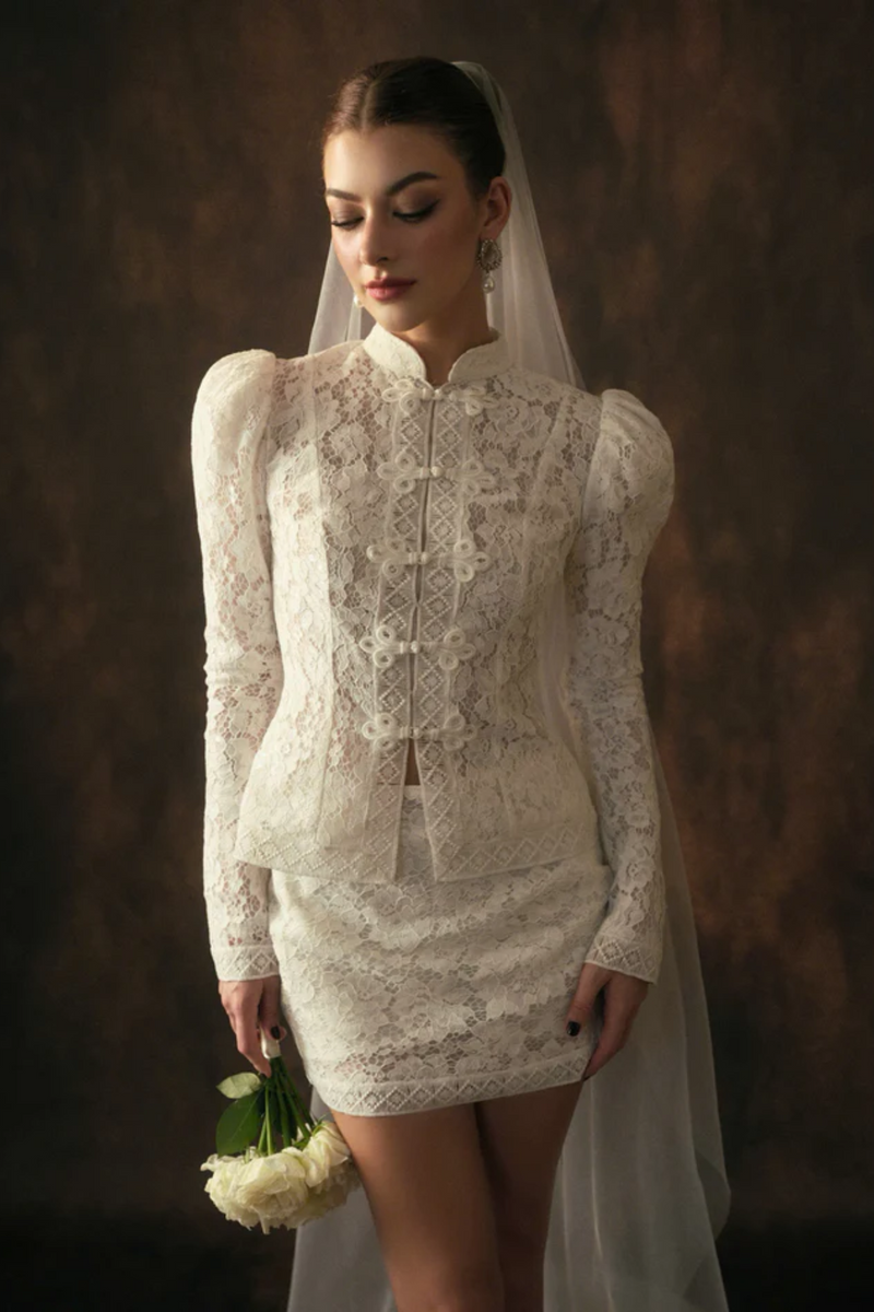 Victoire Lace Mini Skirt